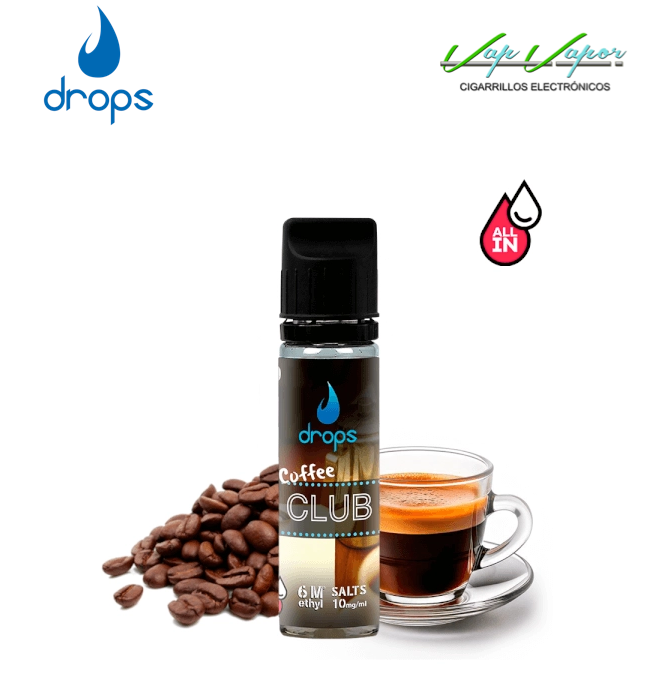 AROMA DROPS All in Coffee Club 10ml (para hacer 60ml) con nicotina de 3mg/10mg/20mg