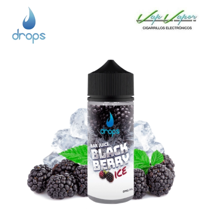 AROMA DROPS BAR JUICE Black Berry ICE 16ml Longfill (en botella de 120ml) (mora, hielo)