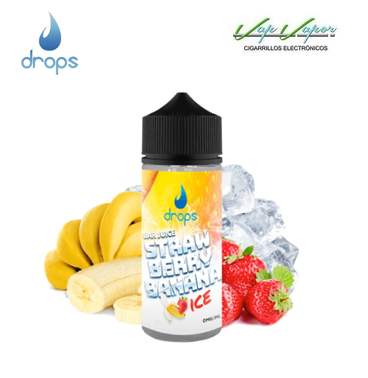 AROMA Drops STRAWBERRY BANANA ICE Bar Juice 60ml (longfill botella 120ml)