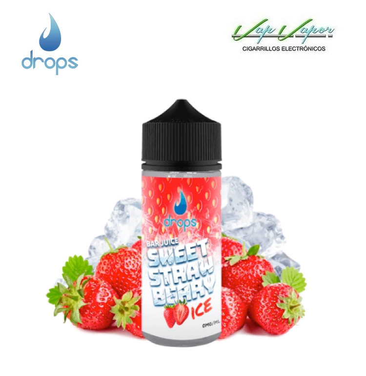 AROMA DROPS BAR Juice Sweet Strawberry ICE 16ml Longfill (en botella de 120ml) (Fresa, hielo)