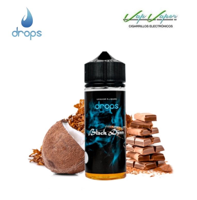 AROMA DROPS Black Djinn 16ml Longfill (en botella de 120ml) (tabaco, vainilla, coco) - Ítem1