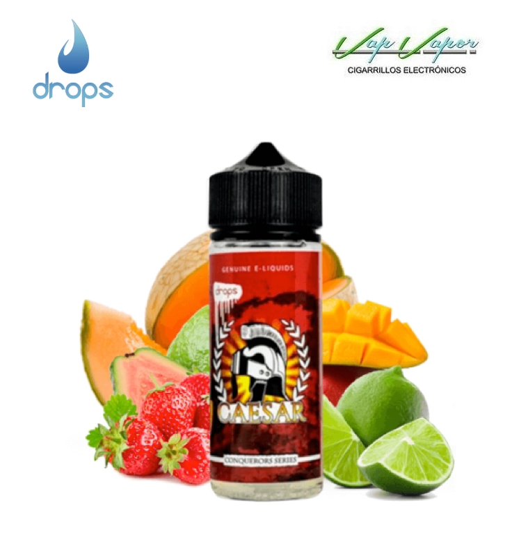 AROMA DROPS CAESAR 16ml Longfill (en botella de 120ml) (melón, melón galia, mango, lima, fresa, guayaba)