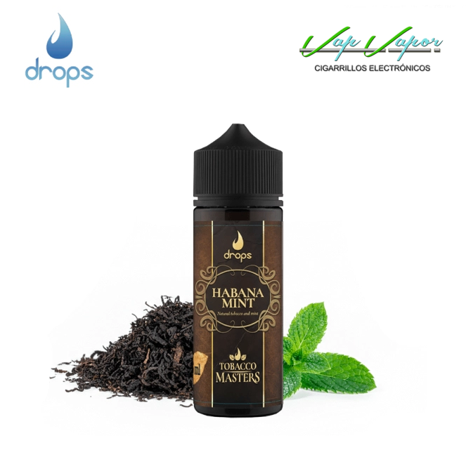 AROMA Drops Tobacco Masters HABANA MINT 10ml (en botella de 120ml) 