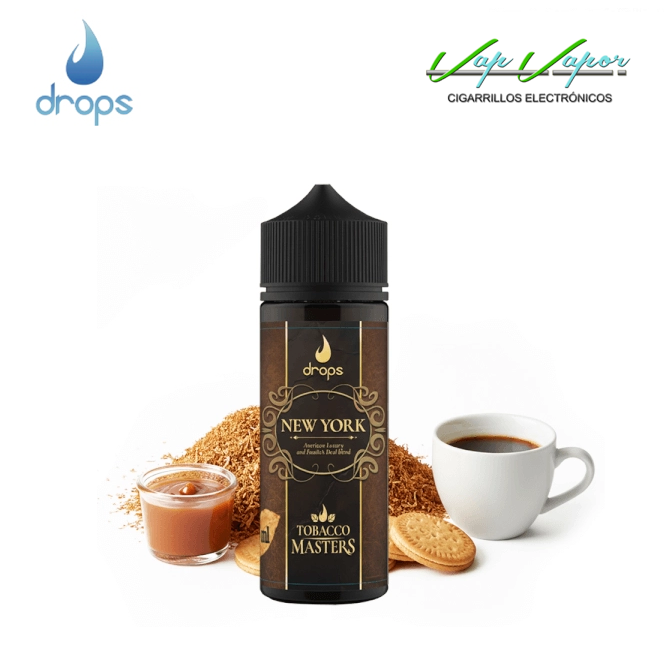 AROMA Drops Tobacco Masters NEW YORK 10ml (en botella de 120ml) 
