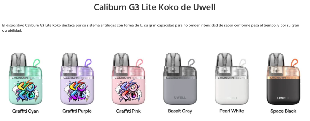 Caliburn G3 Lite Koko Uwell 1200mah 25W - Ítem2