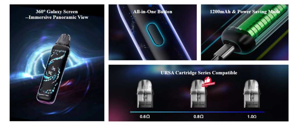 Galaxy T360 1200mah Lost Vape - Ítem3