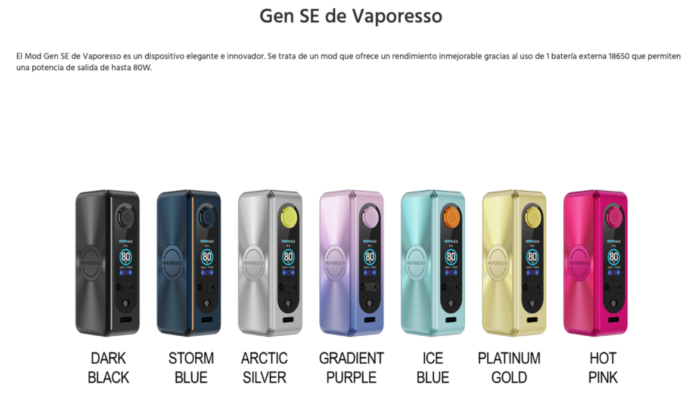 GEN SE 80 MOD- 80W Vaporesso - Ítem2