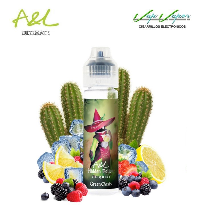 A&L Green Oasis - Hidden Potion 50ml (0mg) (Cactus, Red Fruits, Lemon + Freshness)