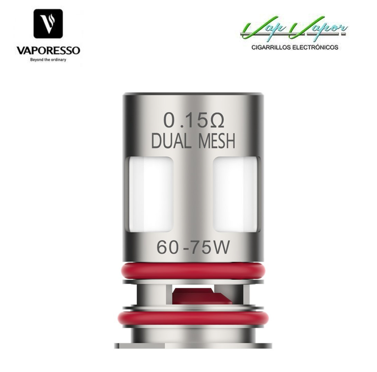 Resistencias GTX DUAL Mesh Coil Vaporesso 0.15/ 0.2 /0.3ohms (1 resistencia)