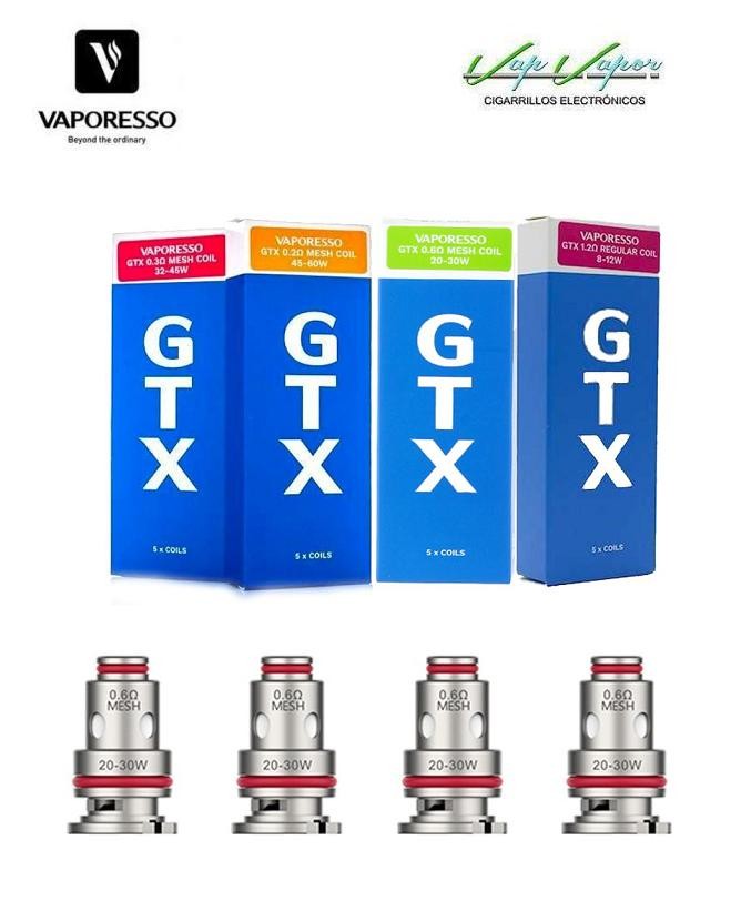 GTX Mesh Coils Vaporesso 0.2/0.3/0.4/0.6/0.8/1.2ohms (Normal and NEWS TRIPLE SILICONE) 1 coil 