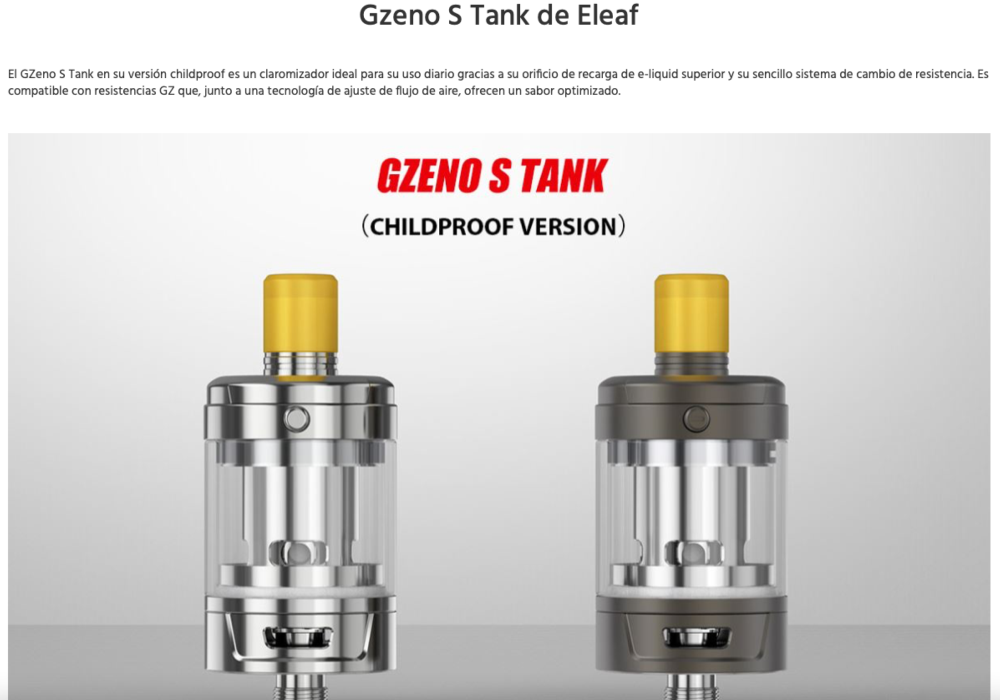 Atomizador Gzeno S Tank 2ml Eleaf - Ítem2