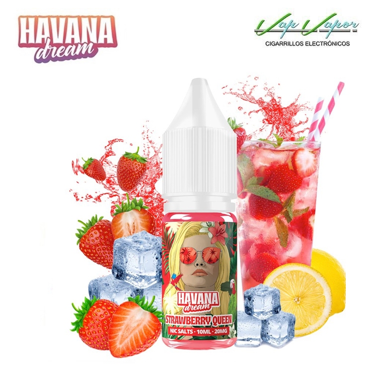 SALTS Strawberry Queen Havana Dream 10ml (10mg / 20mg) Strawberries, Lemonade