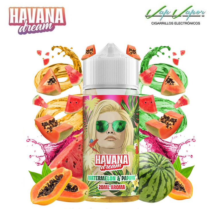 AROMA Watermelon Papaya Havana Dream 20ml Longfill (en botella de 120ml)