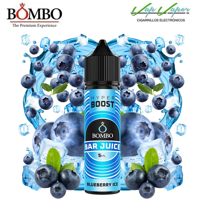 AROMA HYPER BOOST Blueberry ICE 5ml (en botella de 60ml) Longfill Bar Juice by Bombo