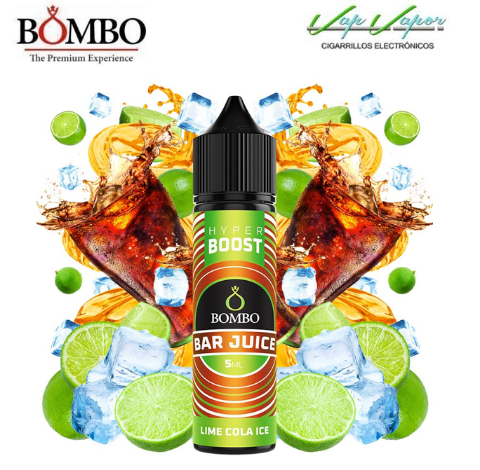 AROMA HYPER BOOST Lime Cola ICE 5ml (en botella de 60ml) Longfill Bar Juice by Bombo