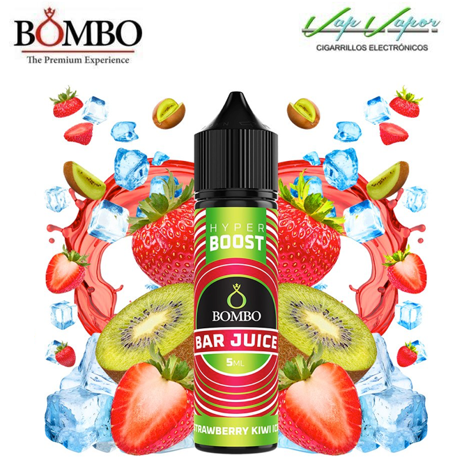 AROMA HYPER BOOST Strawberry Kiwi ICE 5ml (en botella de 60ml) Longfill Bar Juice by Bombo