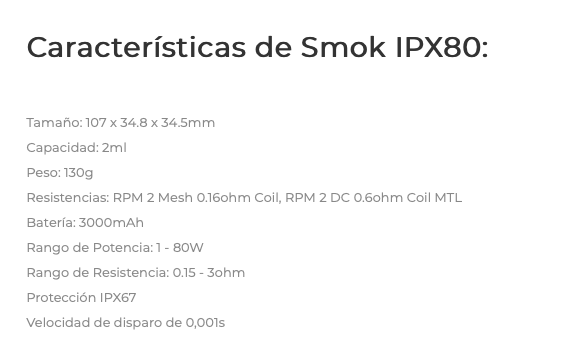 OFERTA!!! IPX80 Kit Smok 3000mah 80W - Ítem8