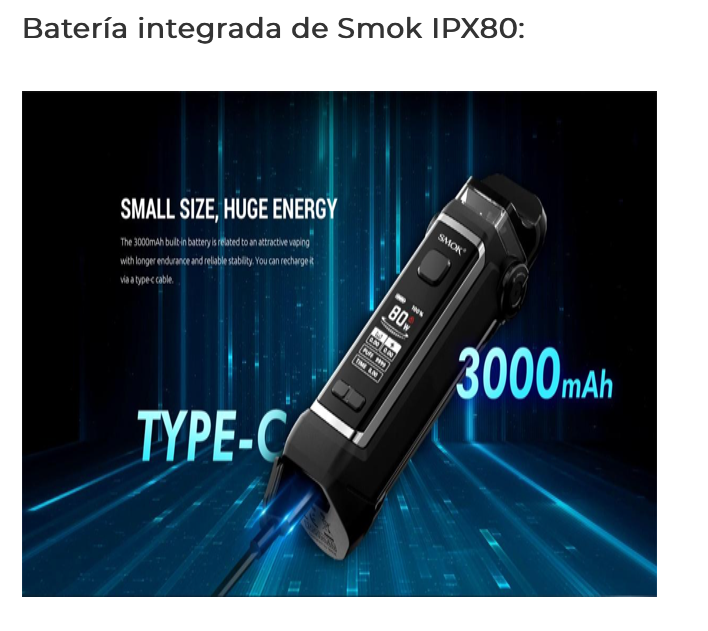 OFERTA!!! IPX80 Kit Smok 3000mah 80W - Ítem7