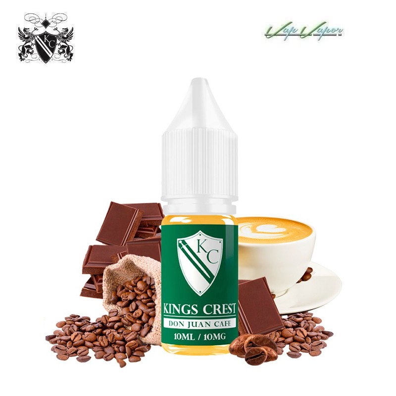 SALES Kings Crest Don Juan Café 10ml (10mg/20mg) Café, Chocolate