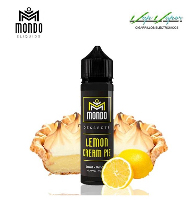Mondo E-liquid Lemon Cream Pie 50ml (0mg) Lemon Pie, Meringue, Puff Pastry