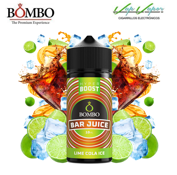 AROMA HYPER BOOST Lime Cola ICE 10ml (en botella de 120ml) Longfill Bar Juice by Bombo
