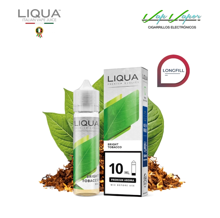 AROMA Liqua BRIGHT TOBACCO 10ml longfill (en botella 60ml) 