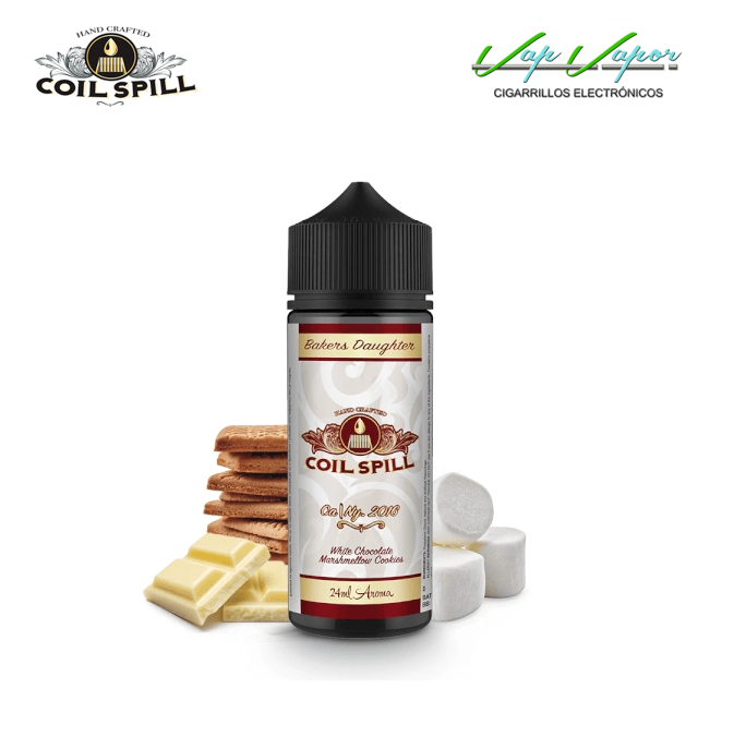AROMA Coil Spill Bakers Daughter 24ml longfill (botella 120ml) (galleta, chocolate blanco, malvavisco)