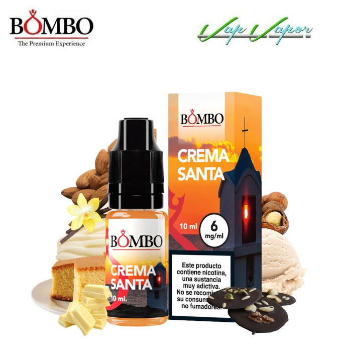 Bombo CREMA SANTA 10ml Crema Pastelera, chocolate, vainilla, nueces