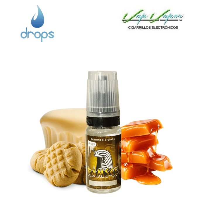 DROPS Ramses 10ml (0mg/ 3mg/ 6mg/ 12mg/ 18mg) galleta de mantequilla, sirope de caramelo, crema de vainilla blanca