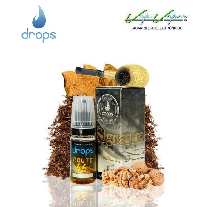 DROPS Route 66 10ml Tabaco Virginia, Nueces (0mg/ 3mg/ 6mg/ 12mg/ 18mg)