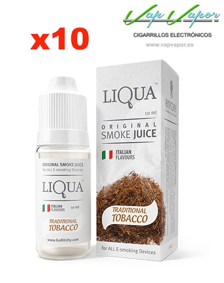 Pack 10 Liqua - Tradicional Tobacco