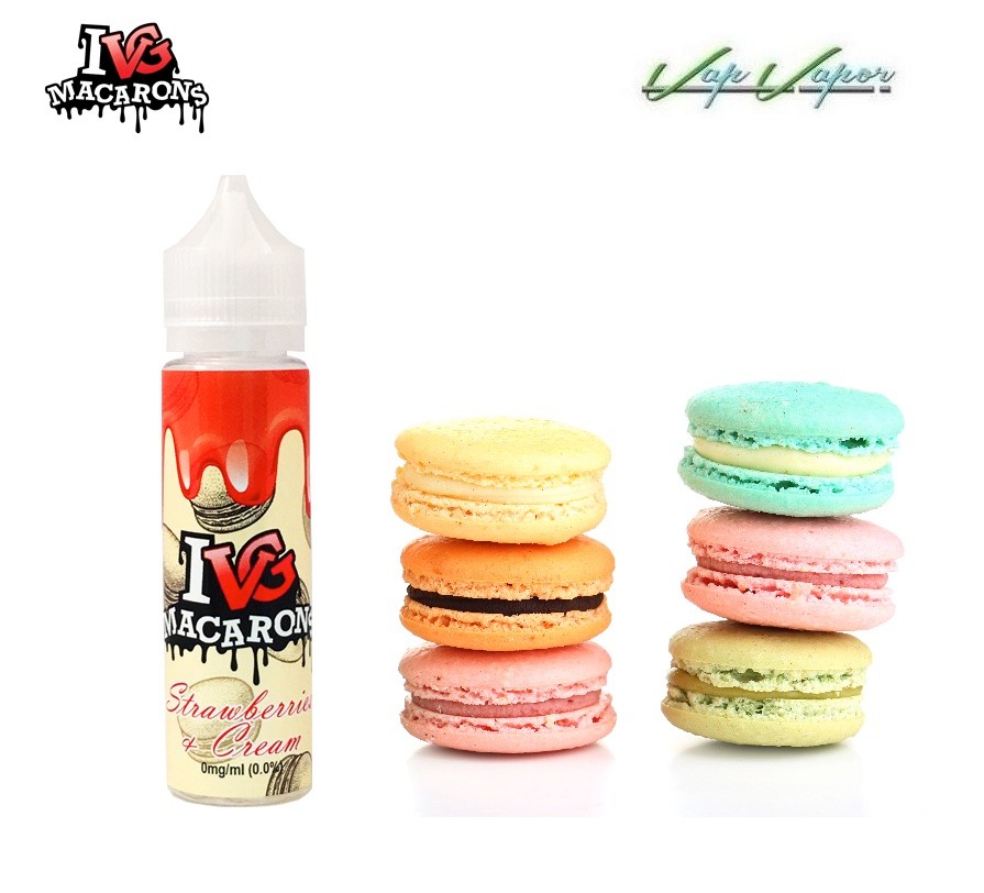 I VG Macarons Strawberries&Cream 0mg 50ml booster
