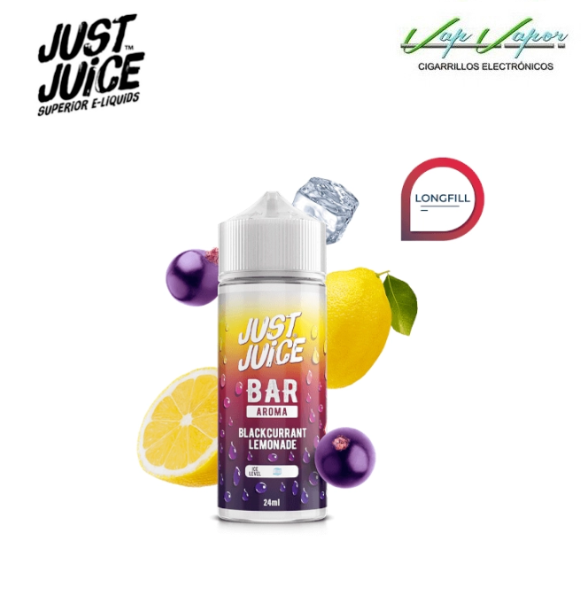 AROMA Blackcurrant Lemonade 24ml Longfill (en botella de 120ml) Just Juice Bar