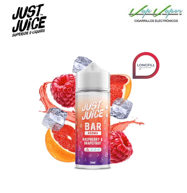 AROMA Raspberry and Grapefruit 24ml Longfill (en botella de 120ml) Just Juice Bar