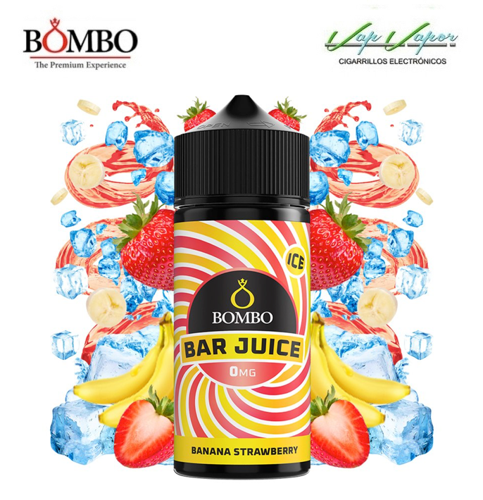 BANANA STRAWBERRY 100ml (0mg) Bar Juice by Bombo 