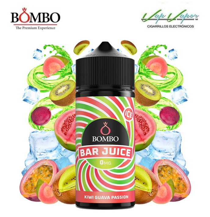 KIWI GUAVA PASSION 100ml (0mg) Bar Juice by Bombo 