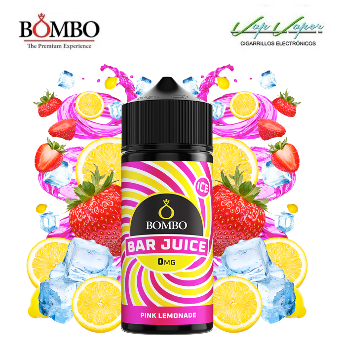 PINK LEMONADE ICE 100ml (0mg) Bar Juice by Bombo (Fresas, Limonada, Frescor)