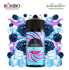 ULTRA BLUE RAZZ ICE 100ml (0mg) Bar Juice by Bombo 