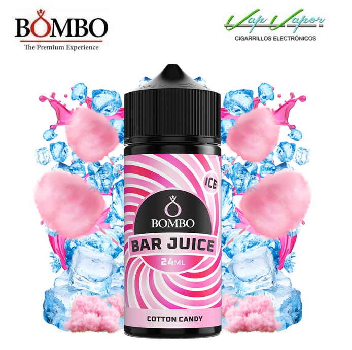 AROMA COTTON CANDY ICE 24ml (en botella de 120ml) Longfill Bar Juice by Bombo