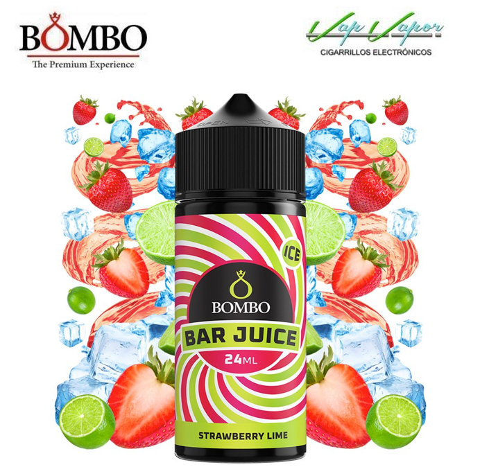AROMA STRAWBERRY LIME ICE 24ml (en botella de 120ml) Longfill Bar Juice by Bombo
