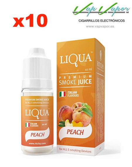 Pack 10 Liqua - Melocotón (Peach)