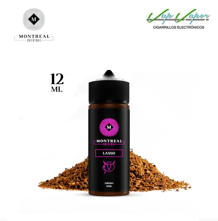 AROMA Montreal Original LASSO 12ml (longfill botella 120ml) Tabaco americano rico y envolvente