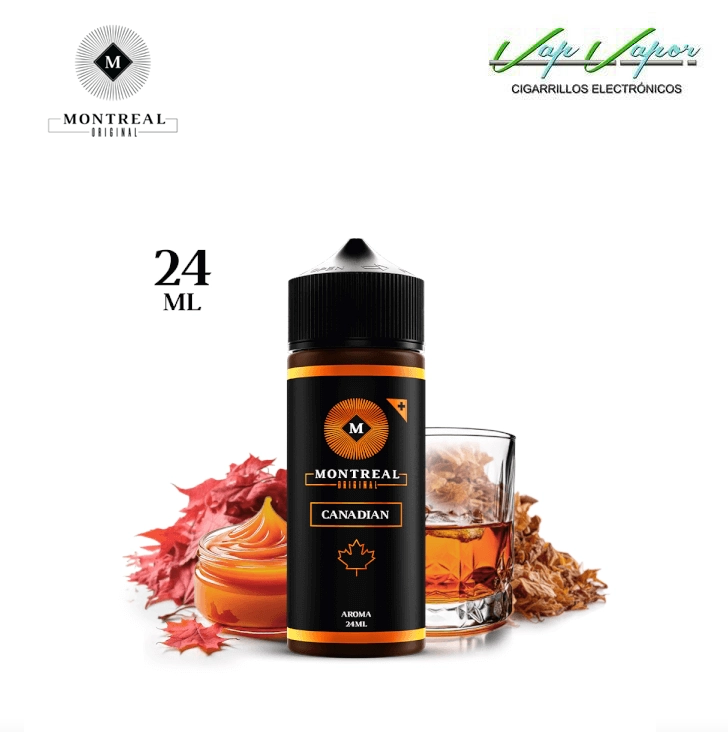 AROMA Montreal Original CANADIAN 24ml (longfill botella 120ml) Tabaco con whisky y sirope de arce