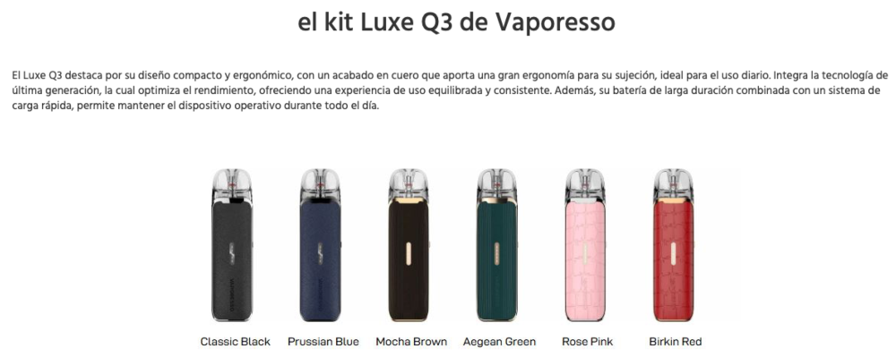 Luxe Q3 1450mah 30W Vaporesso - Ítem2