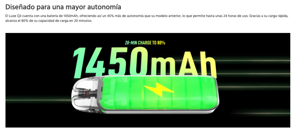 Luxe Q3 1450mah 30W Vaporesso - Ítem7