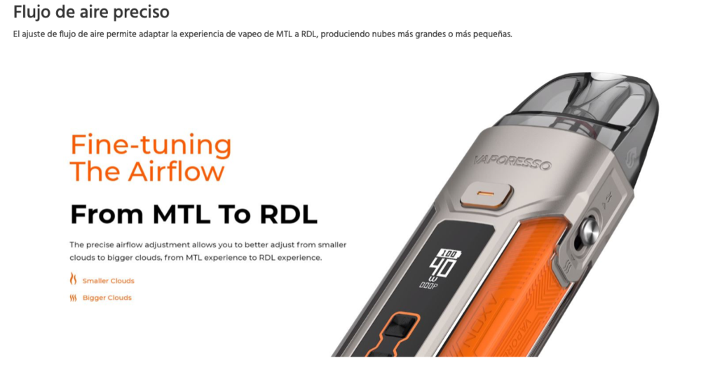 Pod LUXE X PRO 1500mah Vaporesso 40W - Ítem5