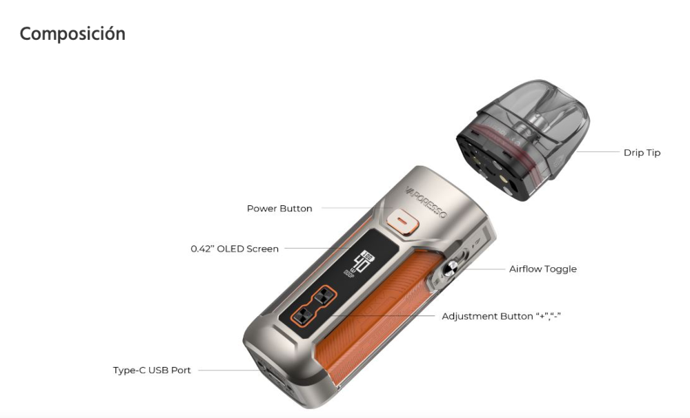Pod LUXE X PRO 1500mah Vaporesso 40W - Ítem11