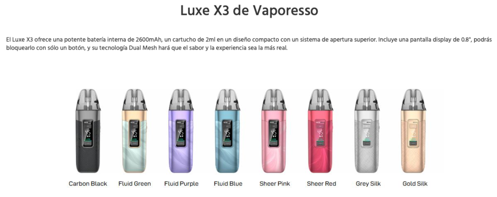 Pod LUXE X3 Vaporesso 2600mah 45W 2ml - Ítem2