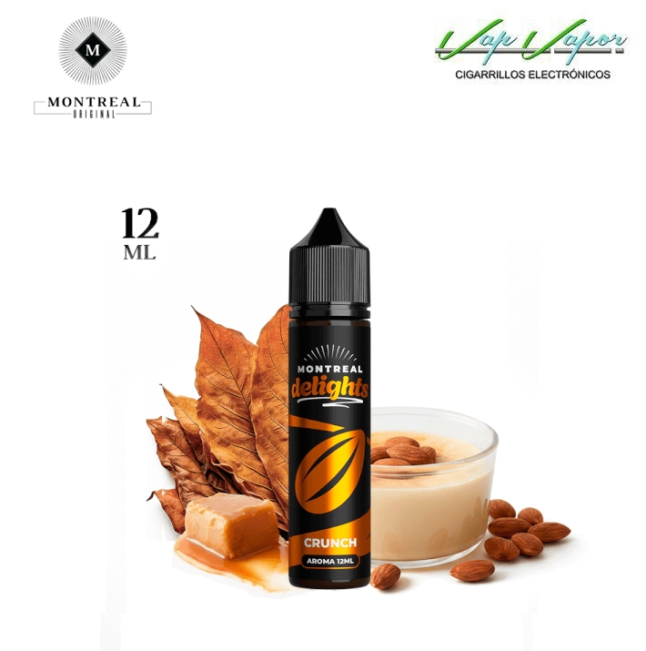 AROMA Montreal Delights CRUNCH 12ml (longfill botella 60ml) natilla de almendras, mantequilla de caramelo, tabaco