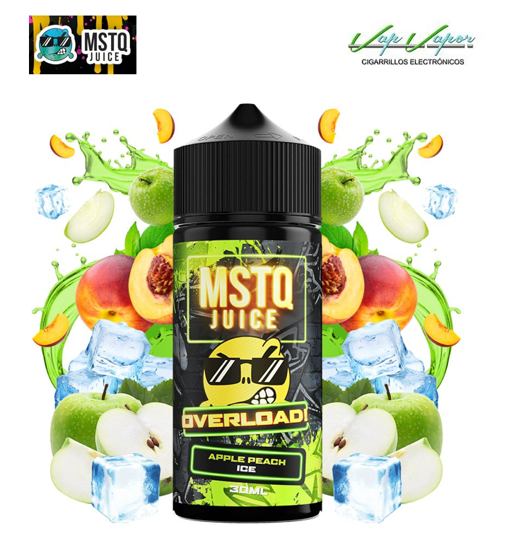 AROMA Apple Peach ICE MSTQ Juice Overload 30ml (longfill) botella de 120ml 